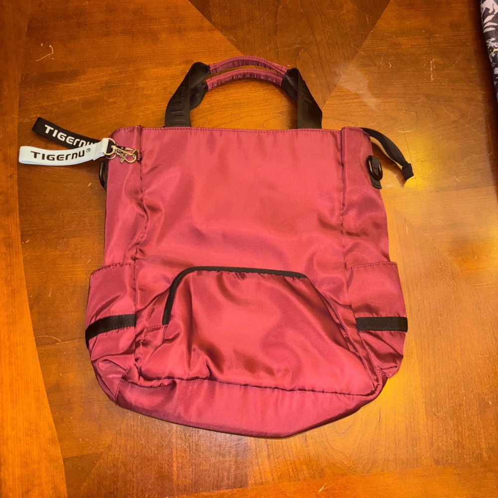 TIGERNU‎ | Maroon | Multi-Way Bag | Handheld Clutch Handles Only